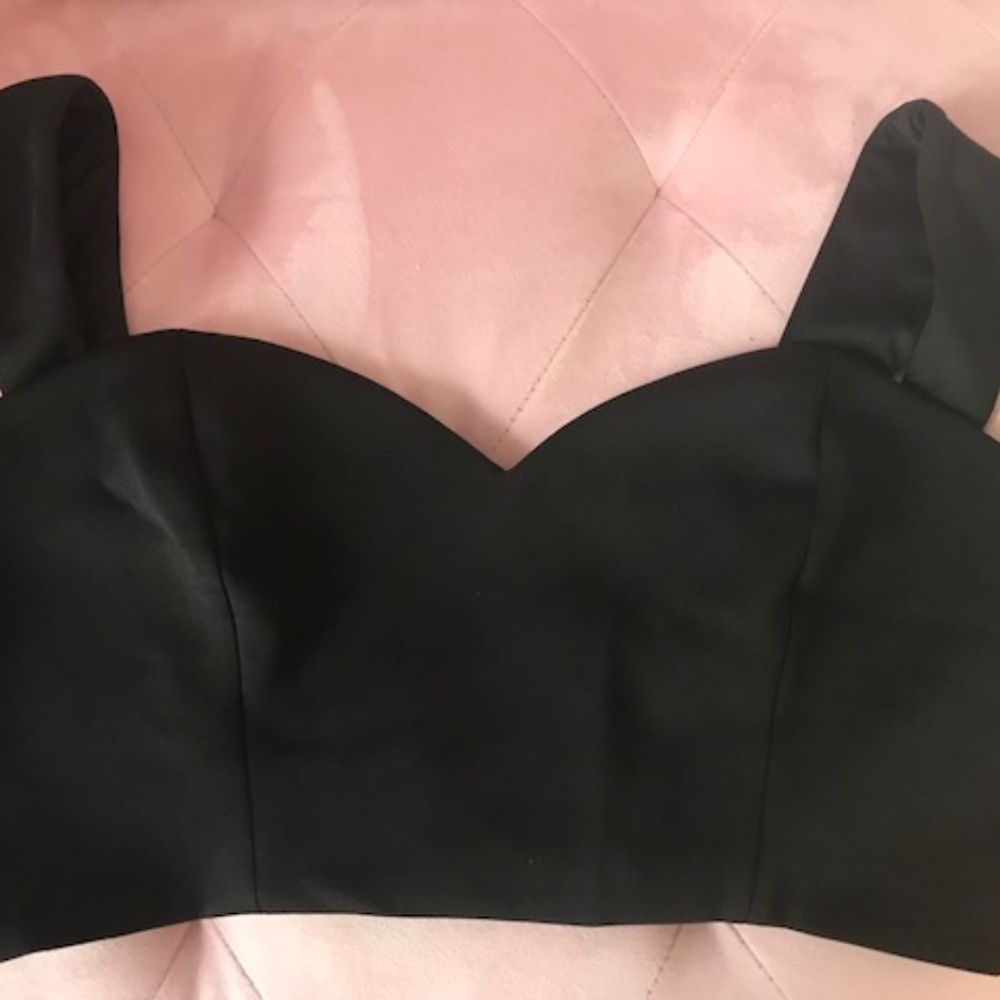 ASOS Sweetheart neckline black crop top US size 14